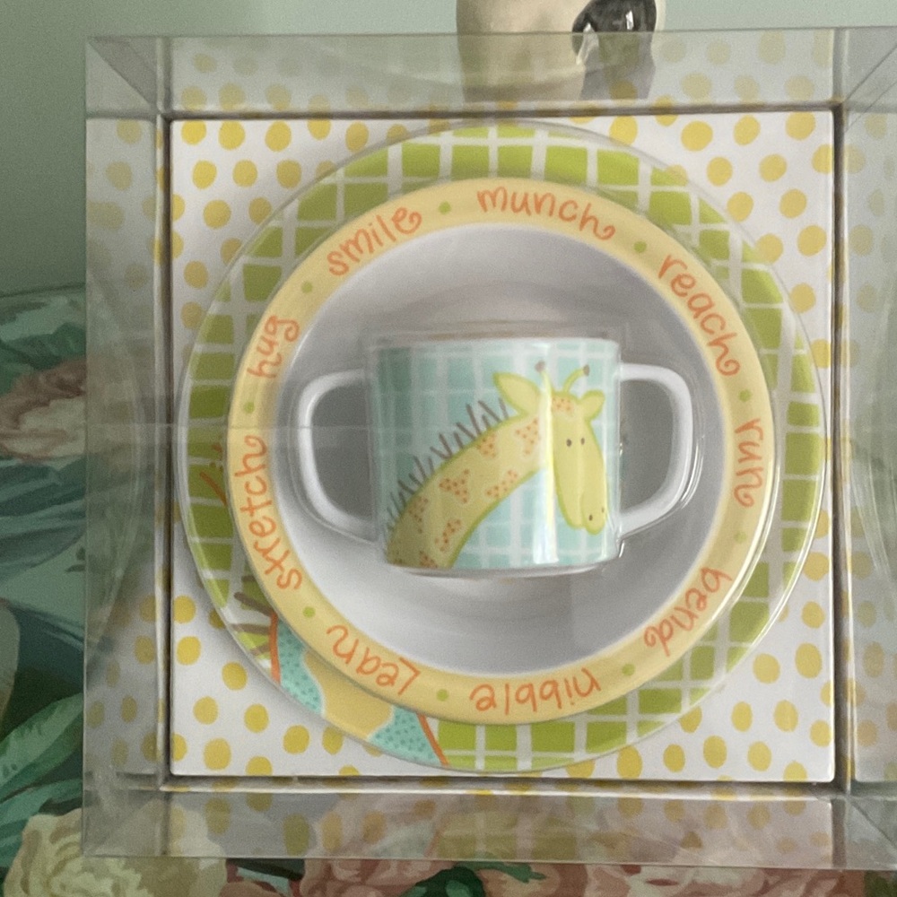 Coton Colors Yellow Polka Dot Plate Set